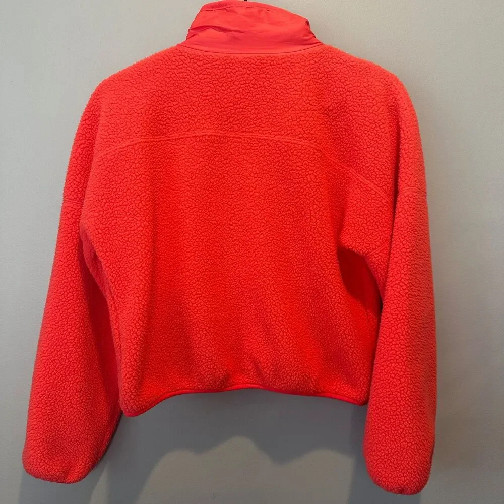 Old Navy Sherpa Jacket Orange Girls Size L 10/12